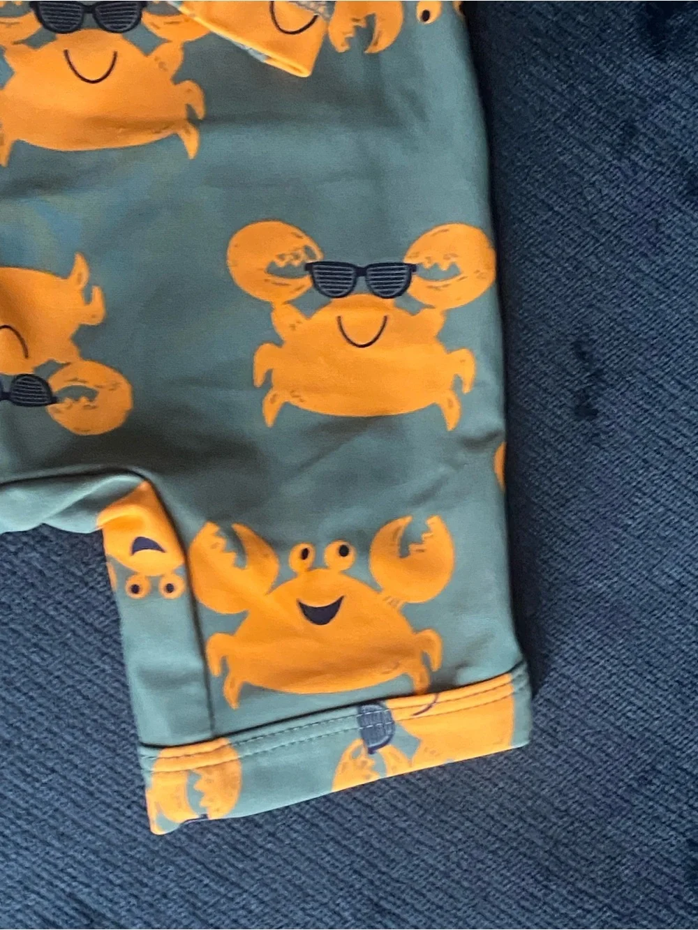 Carter's Teal One-Piece with Orange Crab Print